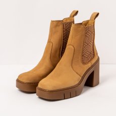 Chelsea boty na podpatku#1983 NOBUCK KARAMEL/BERNA