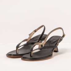 Luxusní sandály na podpatku#S3166 NAPPA BLACK/ GLERA