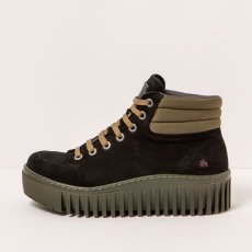 Kotníčkové boty#1532 NOBUCK BLACK-KAKI/BRIGHTON