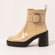 Designové kotníkové boty#1979 NAPPA SHINNY CHAMPAGNE/BERNA