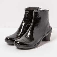 Kotníkové boty s podpatkem#1442 PATENT FLASH BLACK/ ALFAMA