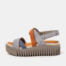 Dámské sandály na platformě BRIGHTON#1676 MULTI DENIM-DARK ORANGE/BRIGHTON Dámské sandály na platformě BRIGHTON#1676 MULTI DENIM-DARK ORANGE/BRIGHTON