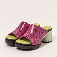 Pantofle na podpatku#1920 SNAKE FUXIA/ MALIBU