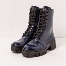 Vysoké boty#1375 NAPPA SHINNY NAVY/YORK
