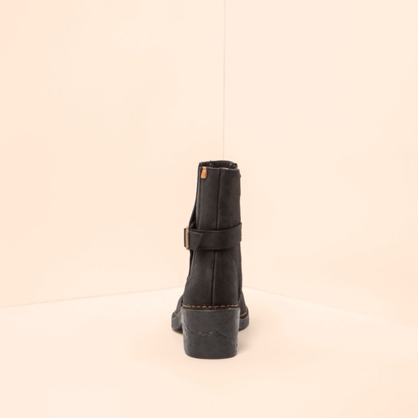 Polokozačky na podpatku#N5669 PLEASANT BLACK / TICINO