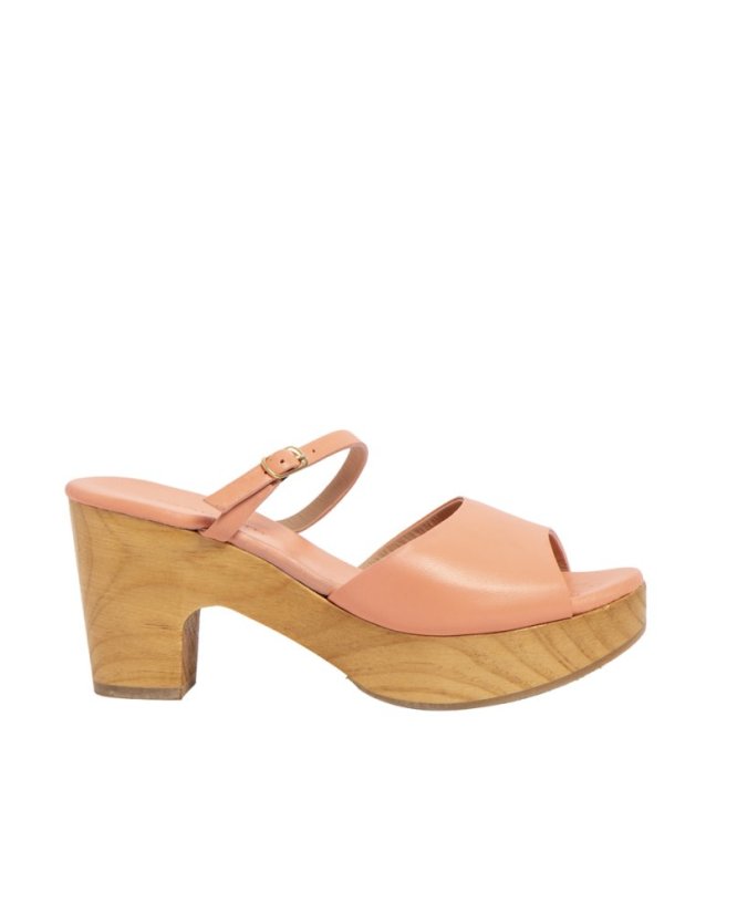 Designové dámské pantofle#S3273 NAPPA PEACH PINK/ ST.LAURENT SANDAL