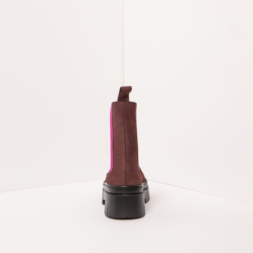 Chelsea boty#1954 NOBUCK BURDEOS-FUCSIA/AMBERES