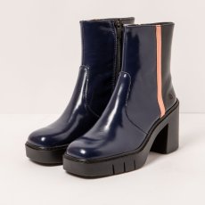 Polokozačky na podpadku#1974 NAPPA SHINNY NAVY-BLACK/BERNA