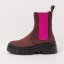 Chelsea boty#1954 NOBUCK BURDEOS-FUCSIA/AMBERES