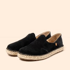 Semišové espadrilky#N677 SILK SUEDE-COTTON BLACK / CAMPOS Semišové espadrilky#N677 SILK SUEDE-COTTON BLACK / CAMPOS