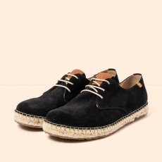 Semišové polobotky espadrilky#N678 SILK SUEDE BLACK / CAMPOS Semišové polobotky espadrilky#N678 SILK SUEDE BLACK / CAMPOS