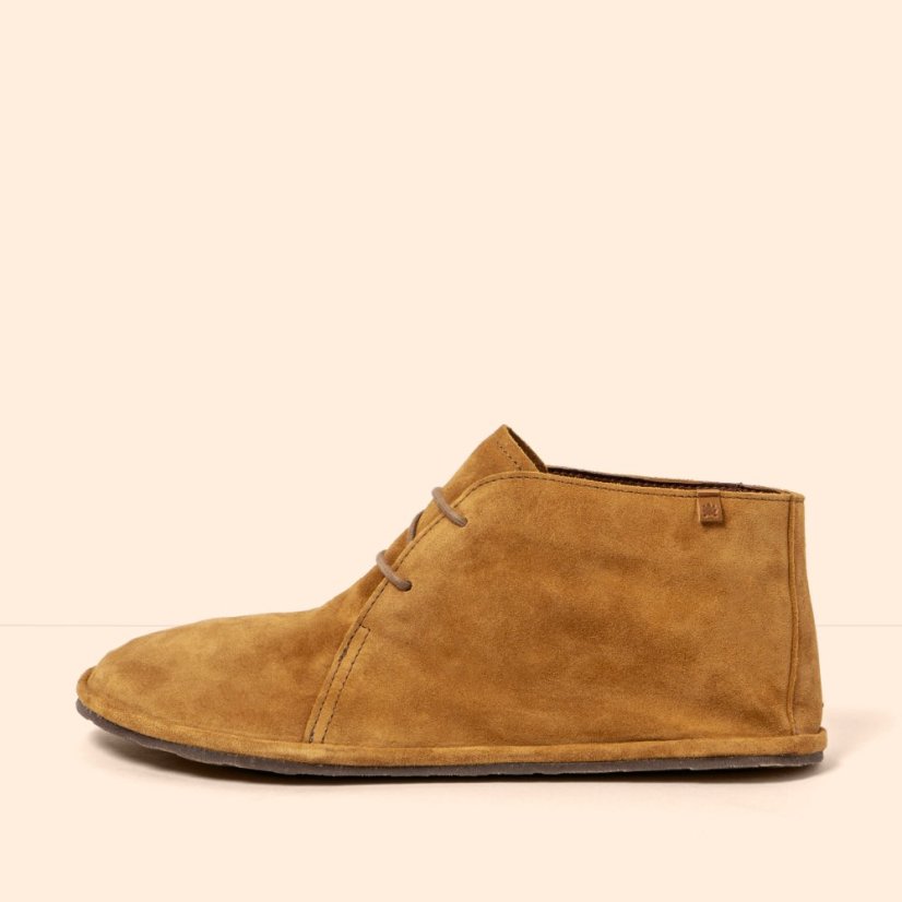 Barefoot kotníkové boty BARE#N5672 SILK SUEDE TOFFEE/ BARE