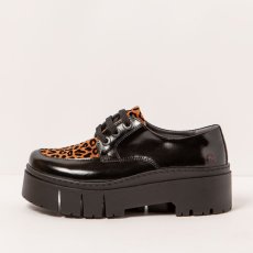 Polobotky s platformou#1765 NAPPA SHINNY BLACK-JAGUAR / LEEDS