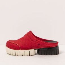 Pantofle na platformě#1884 CANVAS RED/ MADEIRA
