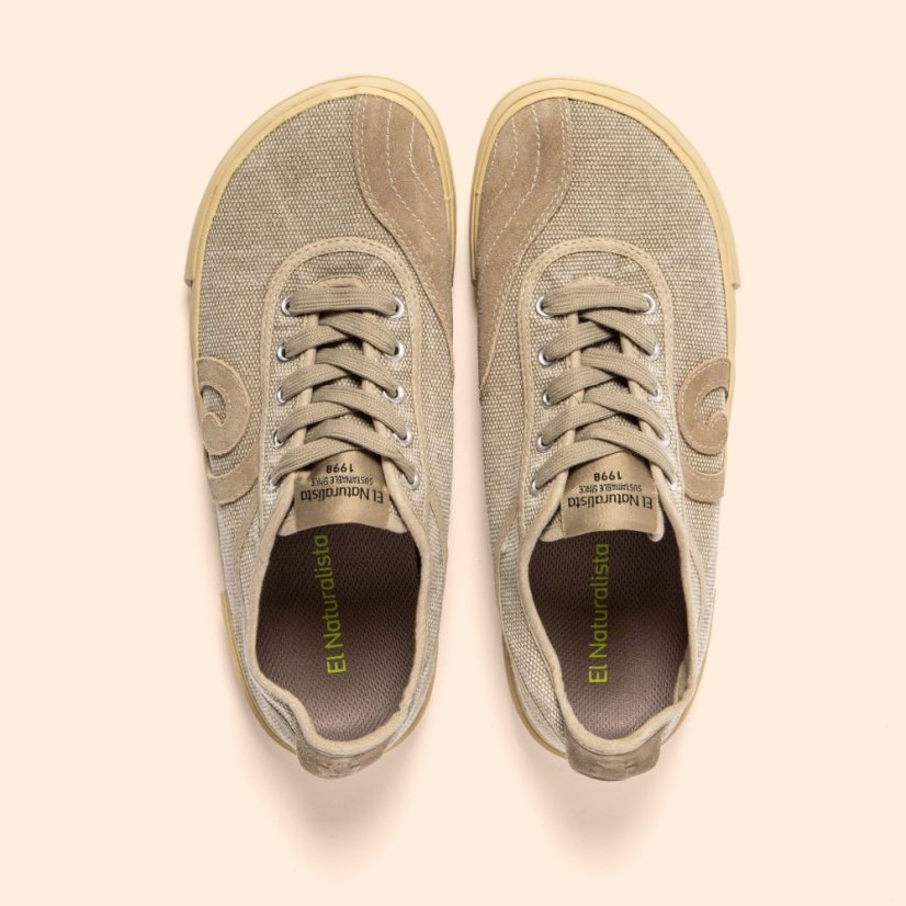 Barefoot plátěné tenisky TEKO#N5953 WASHED COTTON BEIG/TEKO