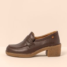 Semišové mokasíny s podpatkem#N5667S SOFT NAPPA TESTA / TICINO