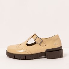 Dámské polobotky OXFORD#1834 NAPPA SHINNY CHAMPAGNE /OXFORD