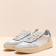 Kožené sneakery#N5840 MULTI MATERIAL WHITE-VAQUERO/ GEO