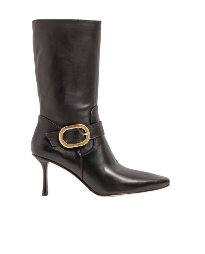 Luxusní dámské kozačky#S3197 NAPPA BLACK/ VILANA