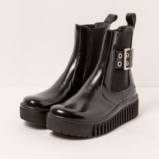 Chelsea kotníkové boty#1516 NAPPA SHINNY BLACK/BRIGHTON