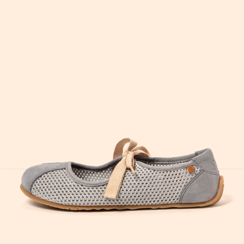 Barefoot baleríny ONDINA#N5936C MULTI MATERIAL GREY/ ONDINA