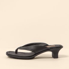 Pantofle na podpatku#N5991 WAX NAPPA BLACK / IGUSA