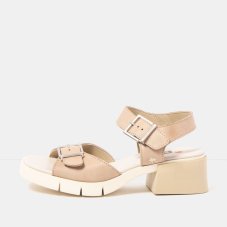 Dámské sandály na podpatku VARSOVIA#2061 ROMA CREAM / VARSOVIA