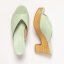 Elegantní dámské pantofle#S3274 NAPPA PASTEL GREEN/ ST.LAURENT SANDAL Elegantní dámské pantofle#S3274 NAPPA PASTEL GREEN/ ST.LAURENT SANDAL