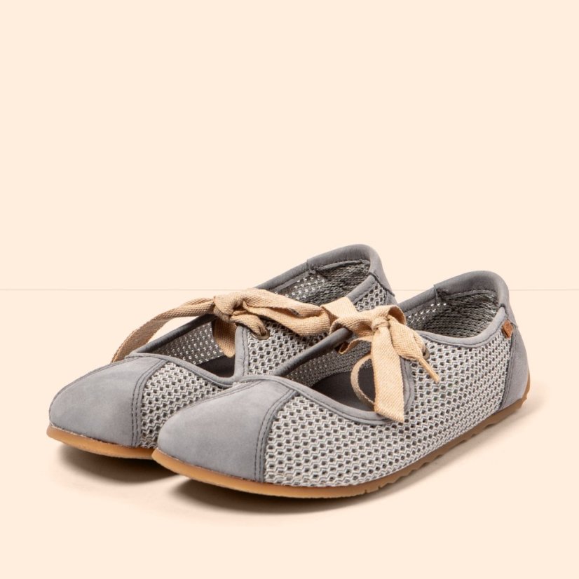 Barefoot baleríny ONDINA#N5936C MULTI MATERIAL GREY/ ONDINA