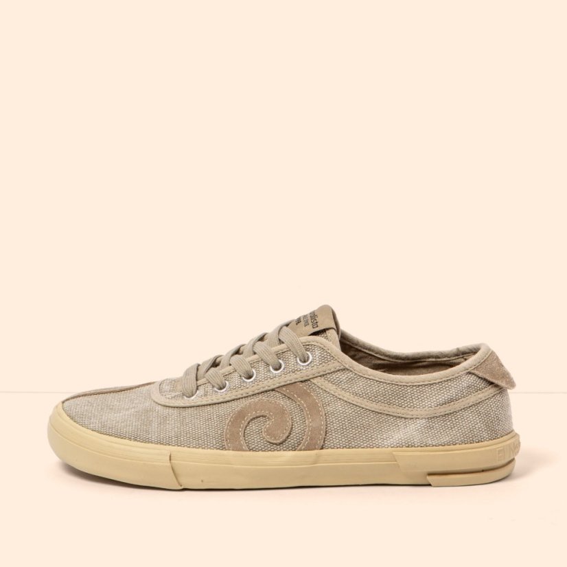 Barefoot plátěné tenisky TEKO#N5953 WASHED COTTON BEIG/TEKO