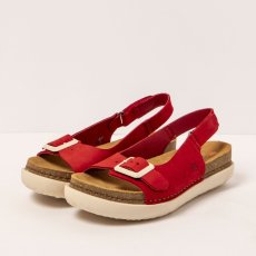 Sandály#1719 NOBUCK RED /RHODES