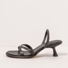 Designové sandály na podpatku#S3168 CRISTAL BLACK/ GODELLO