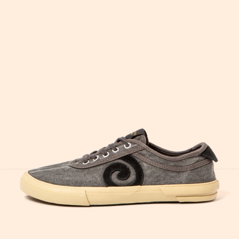 Barefoot plátěné tenisky TEKO#N5954 WASHED COTTON BLACK/TEKO