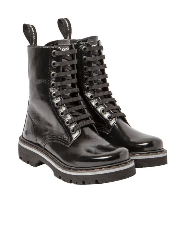Kožené boty Glády#1167 NAPPA SHINNY BLACK / MARINA