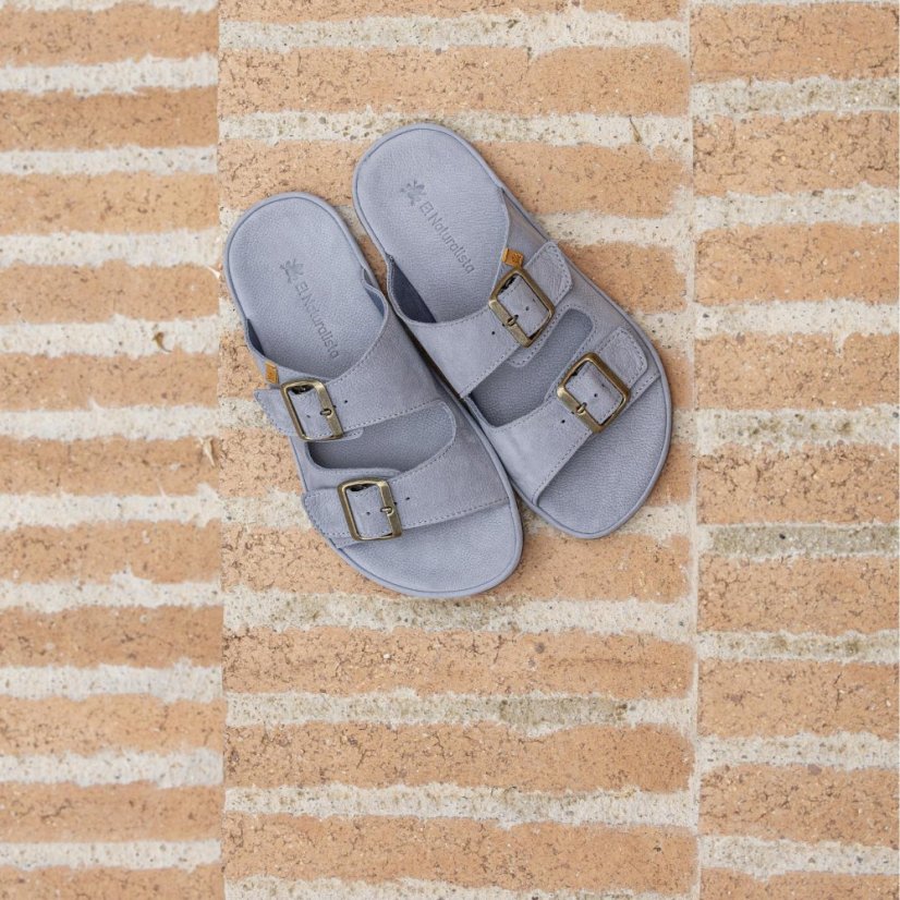 Barefoot pantofle BARE#N5682 NOBUCK LAVADO MALVA/ BARE SANDALS