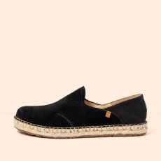 Semišové espadrilky#N677 SILK SUEDE-COTTON BLACK / CAMPOS Semišové espadrilky#N677 SILK SUEDE-COTTON BLACK / CAMPOS
