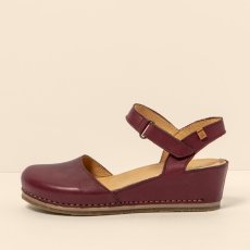 Sandály na klínku#N5850 SOFT NAPPA BURDEOS / PICUAL