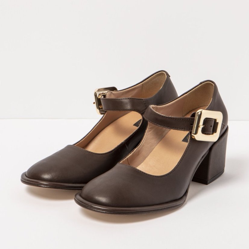 Luxusní lodičky na podpatku#S3373 NAPPA BROWN/ MARSELAN