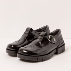 Dámské polobotky OXFORD#1834 NAPPA SHINNY BLACK /OXFORD