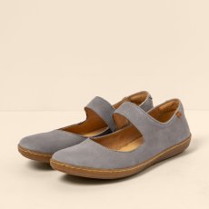 Baleríny Mary Jane CORAL#N5301 NOBUCK LAVADO DENIM/ CORAL