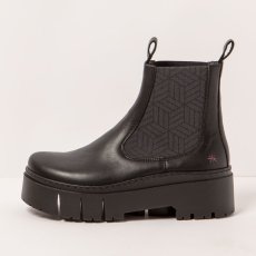 Kotníkové boty na platformě#1766 NAPPA BLACK / LEEDS