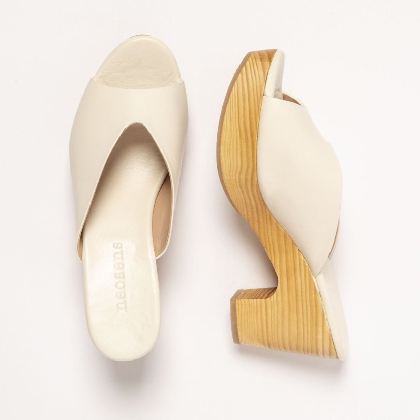 Elegantní dámské pantofle#S3274 NAPPA CREAM/ ST.LAURENT SANDAL