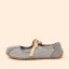 Barefoot baleríny ONDINA#N5936C MULTI MATERIAL GREY/ ONDINA