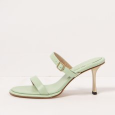 Elegantní pantofle na podpatku#S3194 NAPPA PASTEL GREEN/ ALBANA