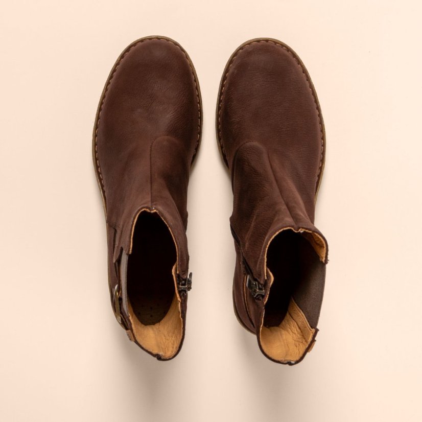 Polokozačky na podpatku#N5669 PLEASANT BROWN / TICINO