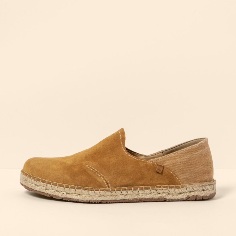 Semišové espadrilky#N677 SILK SUEDE-COTTON TOFFEE / CAMPOS