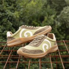 Barefoot tenisky OROEL#N5435 MULTI LEATHER OSTRICH OLIVE/OROEL