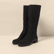 Vysoké kozačky na podpatku#N5663 SILK SUEDE BLACK / TICINO Vysoké kozačky na podpatku#N5663 SILK SUEDE BLACK / TICINO