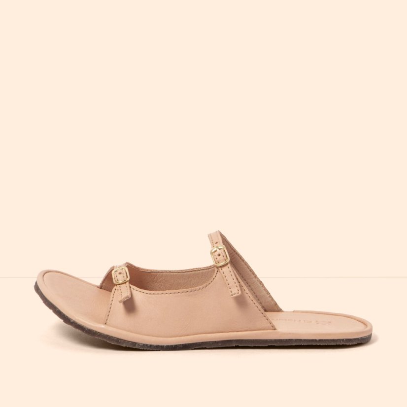 Dámské barefoot pantofle BARE#N5684 SOFT NAPPA SALMON/ BARE SANDALS