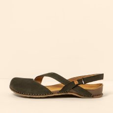 Sandály s uzavřenou špičkou PANGLAO#N5813 NOBUCK LAVADO KAKI/PANGLAO